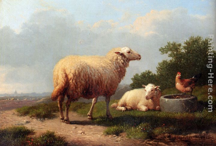 Sheep In A Meadow painting - Eugene Verboeckhoven Sheep In A Meadow art painting